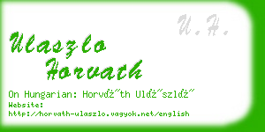 ulaszlo horvath business card